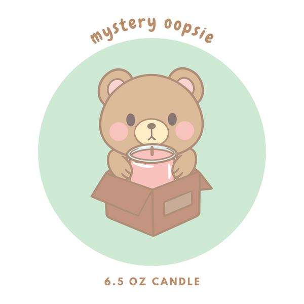 Mystery Oopsie - 6 oz Candle (final sale, no returns, with blemishes/issues/errors etc)