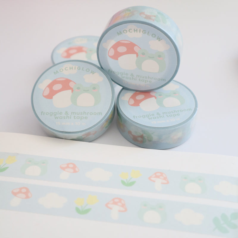Washi Tape - Froggie & Mushroom