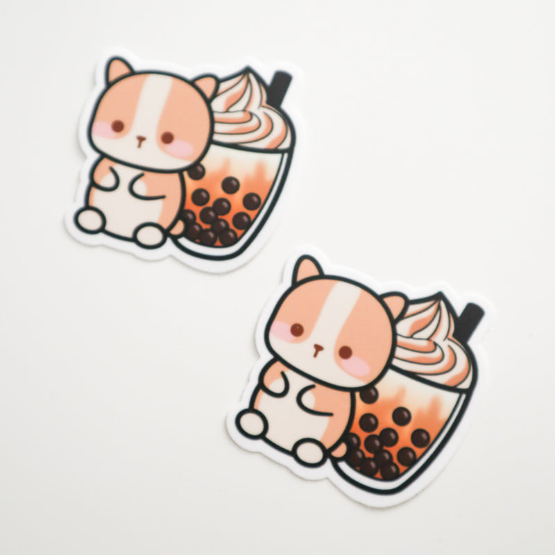 Sticker - Brown Sugar Boba Corgi