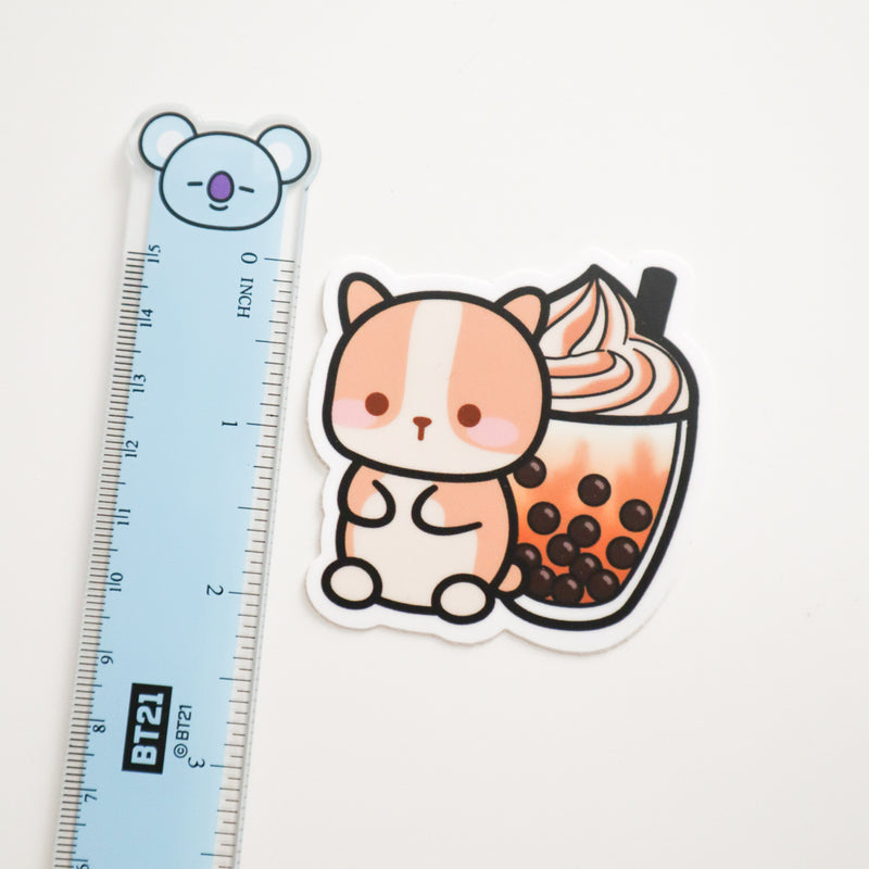 Sticker - Brown Sugar Boba Corgi
