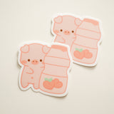 Sticker - Peach Yakult Piggy