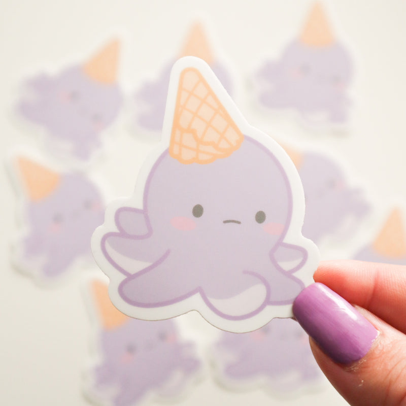 Sticker - Taro Ice Cream Octopus