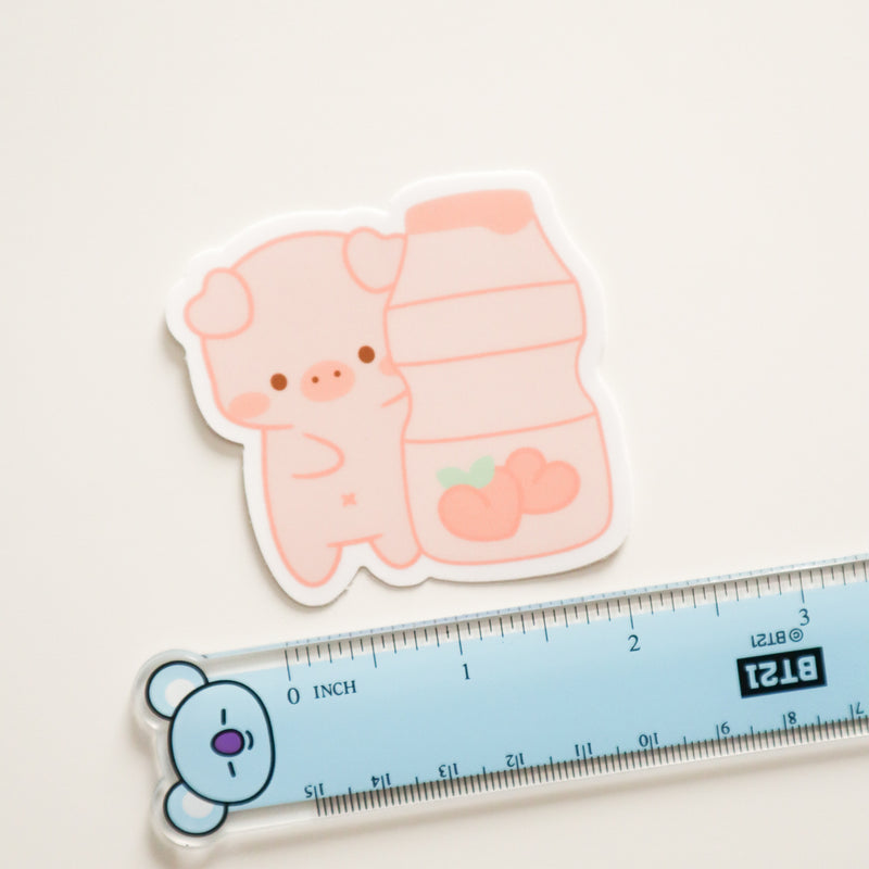 Sticker - Peach Yakult Piggy